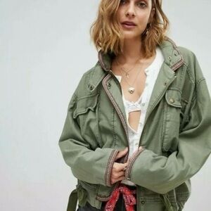 Women's Free People Green Utility Jacket Size Large
